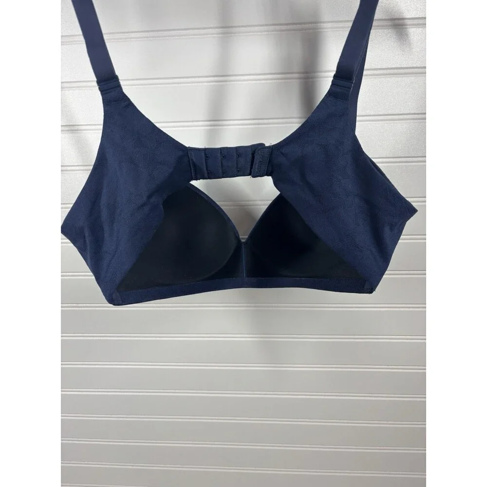 Tommy John Second Skin Lightly Lined Wireless Lace Bra Womens 34C Blue New - Picture 2 of 3